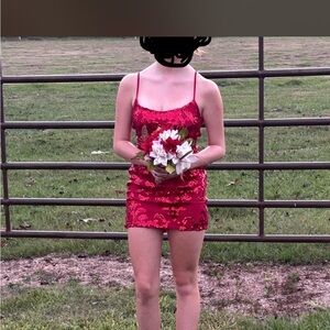JCPenney Red Sequin Dress